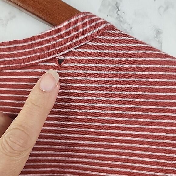 Sol Angeles Henley Short Sleeve Red/White T-Shirt Men Size Medium‎ - Picture 3 of 8